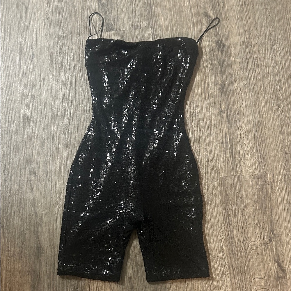 Fashion Nova Black Sequin Mini Dress